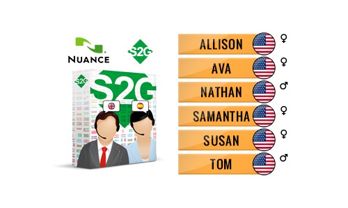 S2G + 6 American English Nuance Voices